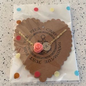 NWOT Initial/Rose bracelet “A”